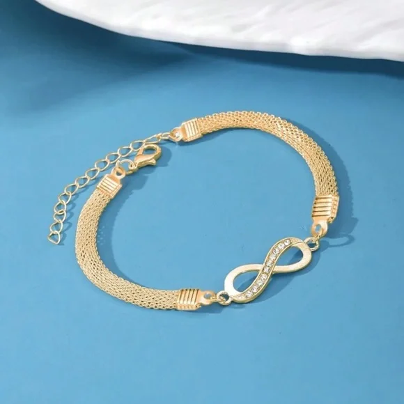 1 Pc Women's Octagonal Gold Bracelet Infinity
Love Gift For Couples Luxury - Picture 2 of 5